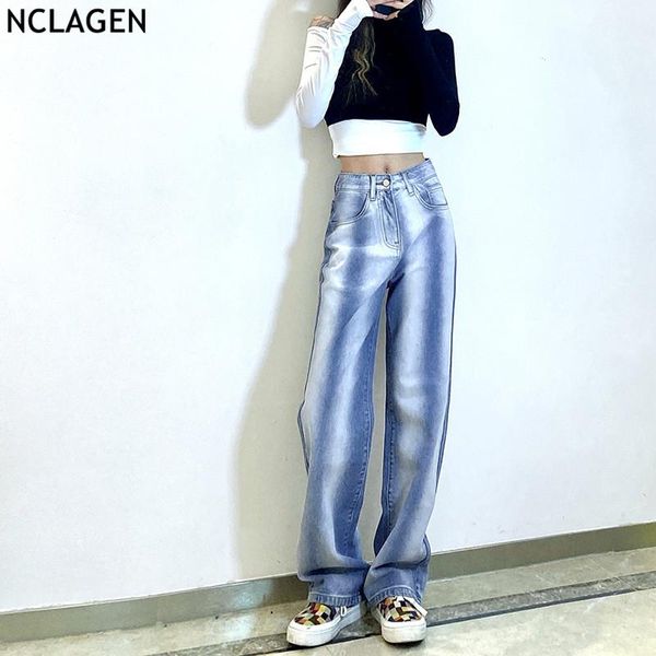 grandient color women jeans loose casual high waist denim pants street fashion chic straight trousers vintage pantalons women's, Blue
grandient color women jeans loose casual high waist denim pants street fashion chic straight trousers vintage pantalons women's, Blue