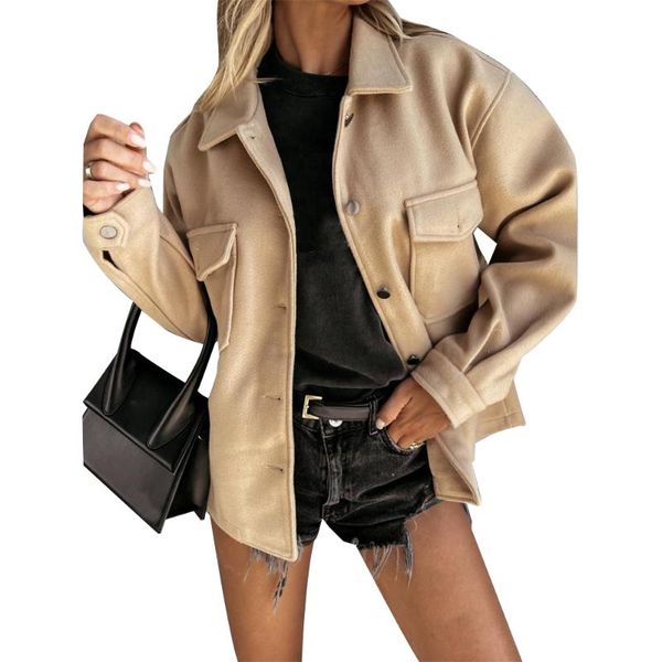women's jackets women long sleeve button single-breasted cardigan turn-down collar solid ladies fashion jacket casual pockets female ou, Black;brown
women's jackets women long sleeve button single-breasted cardigan turn-down collar solid ladies fashion jacket casual pockets female ou, Black;brown
