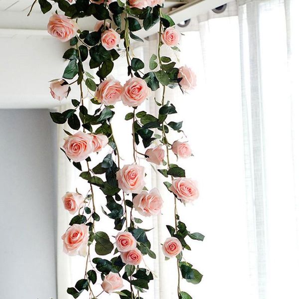180cm artificial rose flower vine wedding decorative real touch silk flowers with green leaves for home hanging garland decor & wreaths
180cm artificial rose flower vine wedding decorative real touch silk flowers with green leaves for home hanging garland decor & wreaths