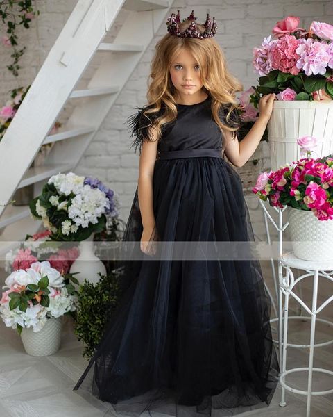 black a-line flower girl dress for wedding o neck feather tulle princess party gowns girls pageant poshoot girl's dresses, Red;yellow
black a-line flower girl dress for wedding o neck feather tulle princess party gowns girls pageant poshoot girl's dresses, Red;yellow