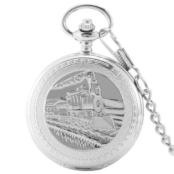 pocket watches silver locomotive mechanical hand wind movement exquisite watch double cover design old clock thick chain pendant, Slivery;golden
pocket watches silver locomotive mechanical hand wind movement exquisite watch double cover design old clock thick chain pendant, Slivery;golden