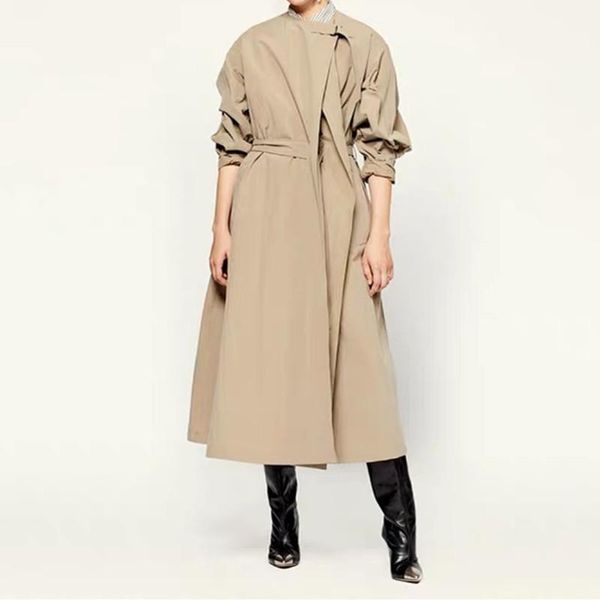 women's trench coats women lace-up windbreaker o-neck loose simple long sleeve autumn winter all-match 2021 female mid-length, Tan;black
women's trench coats women lace-up windbreaker o-neck loose simple long sleeve autumn winter all-match 2021 female mid-length, Tan;black