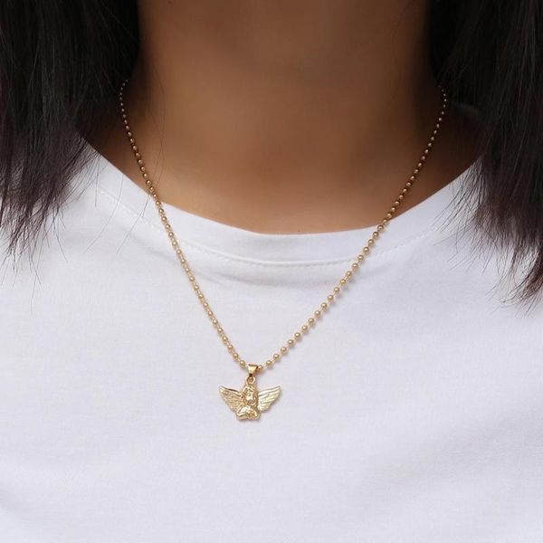 pendant necklaces fashion angel stainless choker material alloy beads boho chain necklace collier women jewelry, Silver
pendant necklaces fashion angel stainless choker material alloy beads boho chain necklace collier women jewelry, Silver