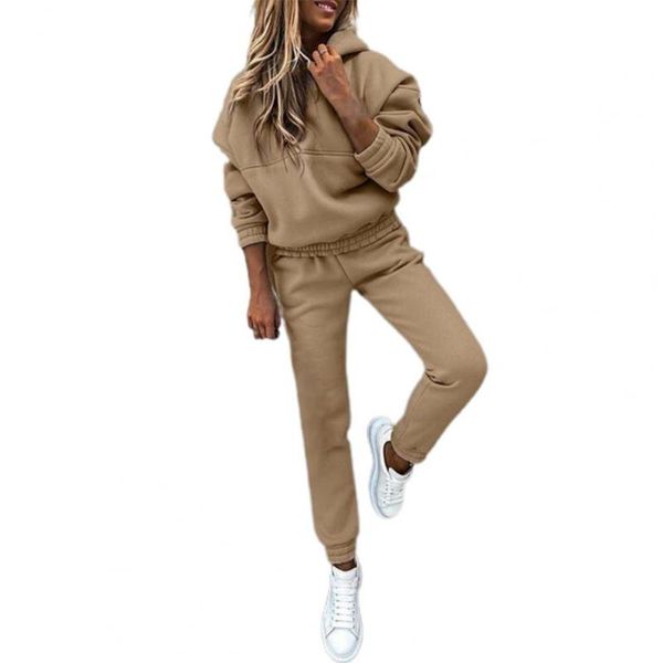 women's two piece pants tracksuit women 1 set solid color warm hoodie trousers for sports suit female, White
women's two piece pants tracksuit women 1 set solid color warm hoodie trousers for sports suit female, White