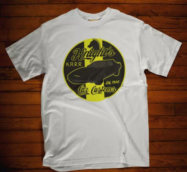 knight rider t-shirt car customs karr tshirt tee tv the hoff logo 80s, White;black
knight rider t-shirt car customs karr tshirt tee tv the hoff logo 80s, White;black