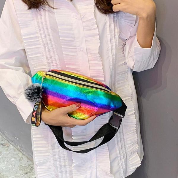 waist bags colorful laser fanny chest bag fashion plush pendant women large capacity leather pack shoulder crossbody
waist bags colorful laser fanny chest bag fashion plush pendant women large capacity leather pack shoulder crossbody