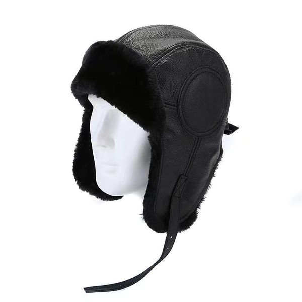 berets leather cowhide hat men's lei feng autumn and winter warm ear protection flying cap leisure motorcycle, Blue;gray
berets leather cowhide hat men's lei feng autumn and winter warm ear protection flying cap leisure motorcycle, Blue;gray