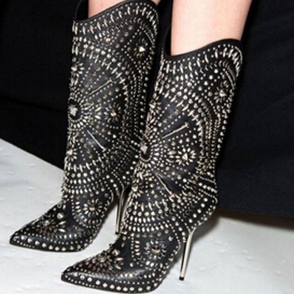 boots women black crystal mid-calf winter pointed toe metallc stiletto heel paillette beaded fashion woman shoes
boots women black crystal mid-calf winter pointed toe metallc stiletto heel paillette beaded fashion woman shoes