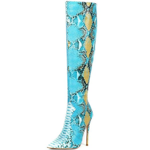 boots multicolor snake print knee high faux leather super heel long women fashion pointed toe autumn winter shoes, Black
boots multicolor snake print knee high faux leather super heel long women fashion pointed toe autumn winter shoes, Black