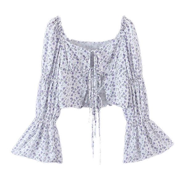 summer women french small floral lace placket flared sleeves square collar shirt female beach 210520, White
summer women french small floral lace placket flared sleeves square collar shirt female beach 210520, White