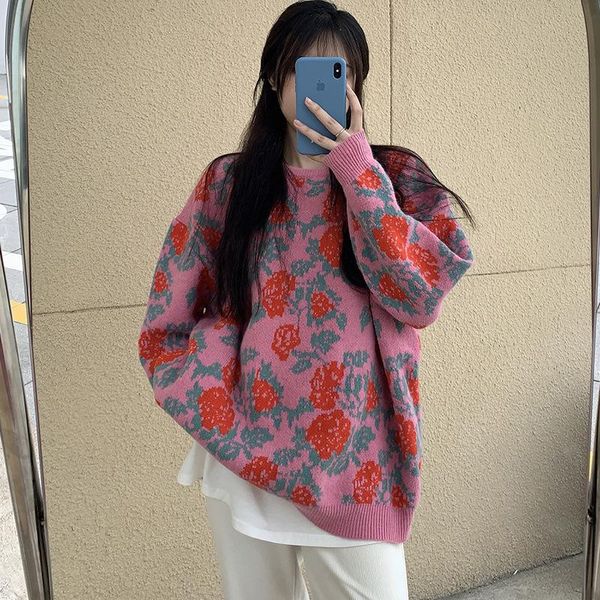 women's sweaters thick wool jacquard knitted sweater women o-neck loose casual flower pullovers autumn winter preppy style warm leisure, White;black
women's sweaters thick wool jacquard knitted sweater women o-neck loose casual flower pullovers autumn winter preppy style warm leisure, White;black