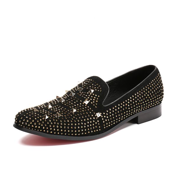 coiffeur formal men shoes rhinestone rivets slip on genuine leather men wedding dress shoes zapatos de vestir de los hombres, Black
coiffeur formal men shoes rhinestone rivets slip on genuine leather men wedding dress shoes zapatos de vestir de los hombres, Black