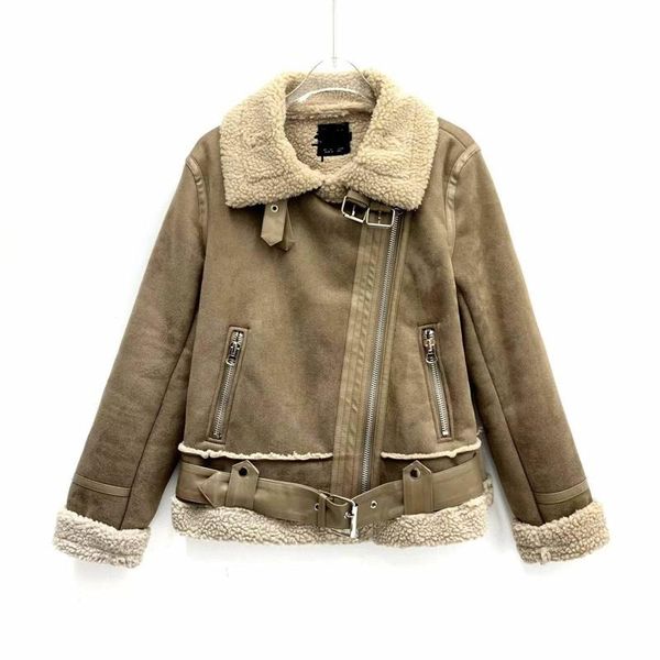 women's jackets 2021 autumn winter street fashion all match thick fleece velvet lapel fur coat for female, Black;brown
women's jackets 2021 autumn winter street fashion all match thick fleece velvet lapel fur coat for female, Black;brown