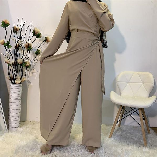 nida jumpsuit dress tie waist wide leg pants attached slit skirt muslim women suits islamic dubai turkey fashion elegant ethnic clothing, Red
nida jumpsuit dress tie waist wide leg pants attached slit skirt muslim women suits islamic dubai turkey fashion elegant ethnic clothing, Red