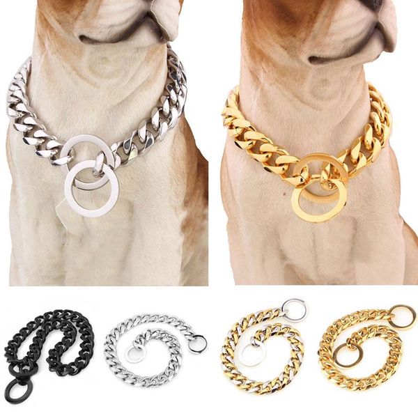 dog collars & leashes 15mm stainless steel chain metal training gold silver slip pet for large dogs pitbull retriever
dog collars & leashes 15mm stainless steel chain metal training gold silver slip pet for large dogs pitbull retriever