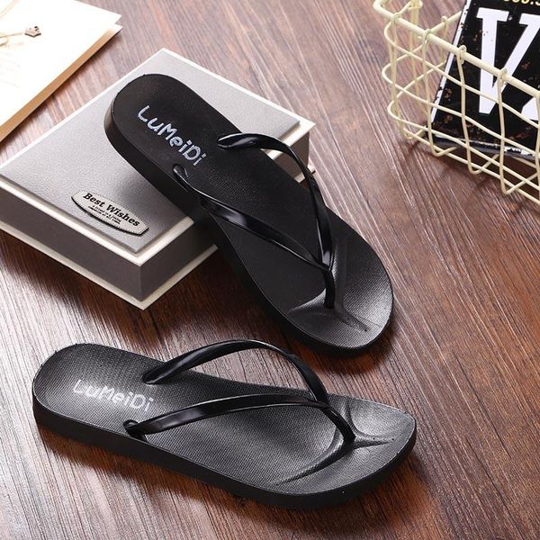 slippers fashion leisure concise women flat flip flops solid platform outside soft summer casual open toe ladies shoes, Black
slippers fashion leisure concise women flat flip flops solid platform outside soft summer casual open toe ladies shoes, Black