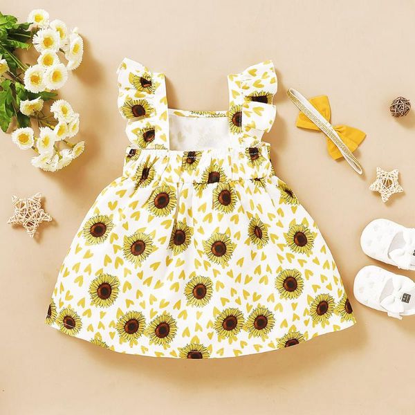girl's dresses 2021 summer toddler baby girls dress sleeve sunflower floral print princess headbands for clothing vestidos, Red;yellow
girl's dresses 2021 summer toddler baby girls dress sleeve sunflower floral print princess headbands for clothing vestidos, Red;yellow