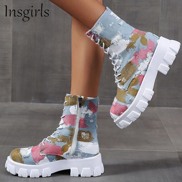 boots autumn camouflage canvas shoes 2021 fashion tie dye ladies british style lace up chunky heel high warm ankle, Black
boots autumn camouflage canvas shoes 2021 fashion tie dye ladies british style lace up chunky heel high warm ankle, Black