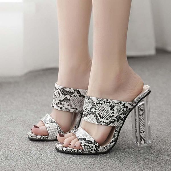 slippers snakeskin 2021 open toed women sandals crystal square heel 11cm transparent slides pumps shoes, Black
slippers snakeskin 2021 open toed women sandals crystal square heel 11cm transparent slides pumps shoes, Black