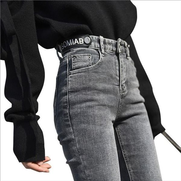 spring vintage black elastic women capri skinny denim high waisted waist stretch jeans female casual gray pencil leggings pants, Black;white
spring vintage black elastic women capri skinny denim high waisted waist stretch jeans female casual gray pencil leggings pants, Black;white