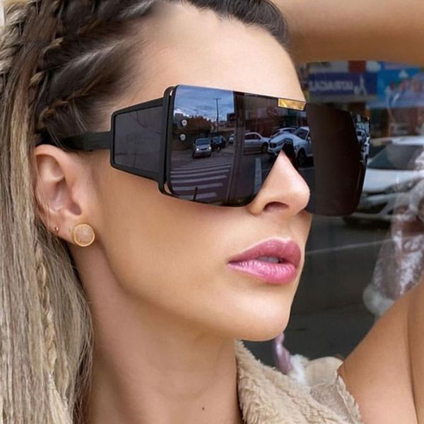 sunglasses oversized men women big frame vintage flat punk female fashion clear shades sun glasses, White;black
sunglasses oversized men women big frame vintage flat punk female fashion clear shades sun glasses, White;black