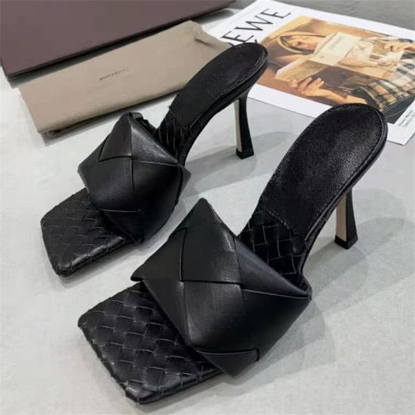 brand designer high-heeled women's sandals summer fashion outdoor luxury female slippers handmade weaving leather ladies shoes, Black
brand designer high-heeled women's sandals summer fashion outdoor luxury female slippers handmade weaving leather ladies shoes, Black