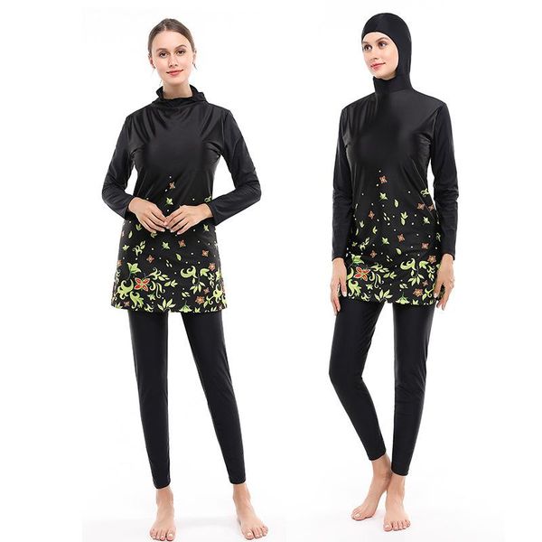 swim wear the digital print swimsuit women's loose conservative beach swimwear split long-sleeved swimming muslim burkini
swim wear the digital print swimsuit women's loose conservative beach swimwear split long-sleeved swimming muslim burkini