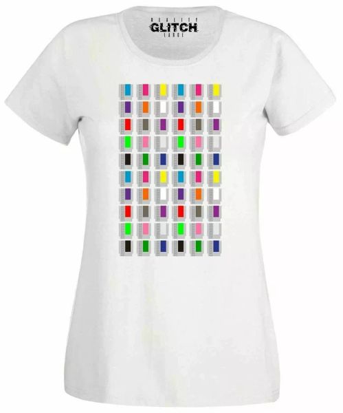 colourful cartridges women's t-shirt - gaming design classic 8 bit old school, White;black
colourful cartridges women's t-shirt - gaming design classic 8 bit old school, White;black