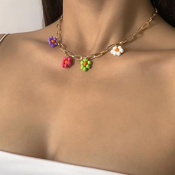chains bohemian bead flower pendant necklace for women kpop colar charm aesthetic necklaces summer fashion jewelry accessories, Silver
chains bohemian bead flower pendant necklace for women kpop colar charm aesthetic necklaces summer fashion jewelry accessories, Silver
