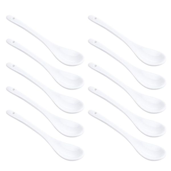 spoons 10 pcs polished stirring jam wear-resistant dessert (white) 
spoons 10 pcs polished stirring jam wear-resistant dessert (white)