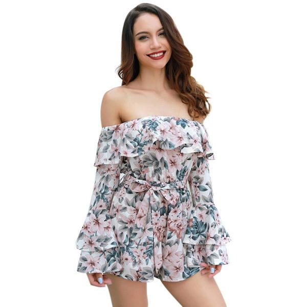 summer streetwear pink floral pattern rompers womens jumpsuit off shoulder long big ruffles sleeve short playsuits women's jumpsuits &, Black;white
summer streetwear pink floral pattern rompers womens jumpsuit off shoulder long big ruffles sleeve short playsuits women's jumpsuits &, Black;white