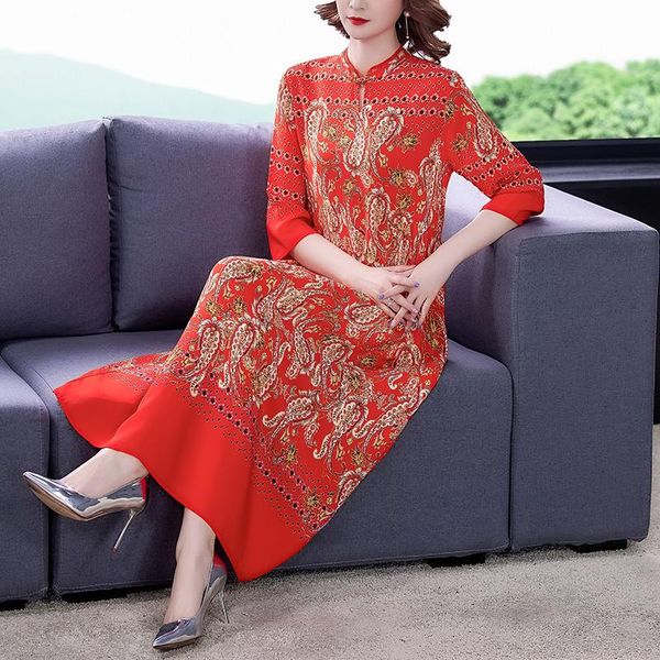 casual dresses summer spring vintage 4xl plus size dress women chinese style red print mulberry silk midi elegant bodycon party vestidos, Black;gray
casual dresses summer spring vintage 4xl plus size dress women chinese style red print mulberry silk midi elegant bodycon party vestidos, Black;gray