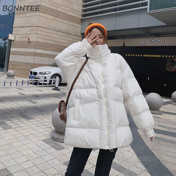 women parkas medium-long stand collar winter thicken solid simple warm loose coats female trendy all-match clothes women's down, Black
women parkas medium-long stand collar winter thicken solid simple warm loose coats female trendy all-match clothes women's down, Black
