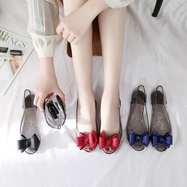 sandals fad summer women woman shallow bow knot fish mouth flat with jelly shoes female holiday beach, Black
sandals fad summer women woman shallow bow knot fish mouth flat with jelly shoes female holiday beach, Black