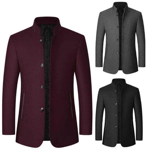 men's wool & blends fashion winter woolen coat men double collar thick trench mens cotton liner casual overcoat, Black
men's wool & blends fashion winter woolen coat men double collar thick trench mens cotton liner casual overcoat, Black