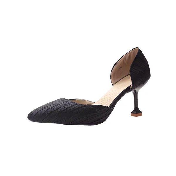 dress shoes net red high heels women's summer shallow pointed hollow sandals thin single, Black
dress shoes net red high heels women's summer shallow pointed hollow sandals thin single, Black