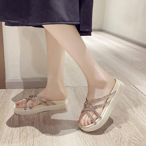 slippers women 2021 summer products thick bottom all-match rhinestone fairy style fashion sandals and, Black
slippers women 2021 summer products thick bottom all-match rhinestone fairy style fashion sandals and, Black