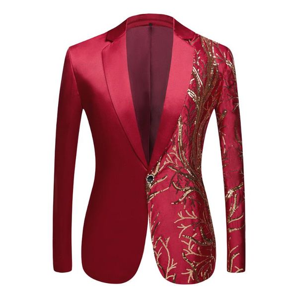 men's suits & blazers men cool laser royal red jacket custom made party super star stage costume male fashion casual hip hop coat, White;black
men's suits & blazers men cool laser royal red jacket custom made party super star stage costume male fashion casual hip hop coat, White;black