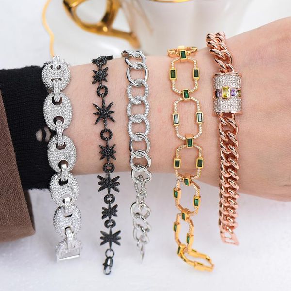 bangle missvikki european trendy chains stackable mix match multi-color optional bracelets for women jewelry shiny cz, Black
bangle missvikki european trendy chains stackable mix match multi-color optional bracelets for women jewelry shiny cz, Black