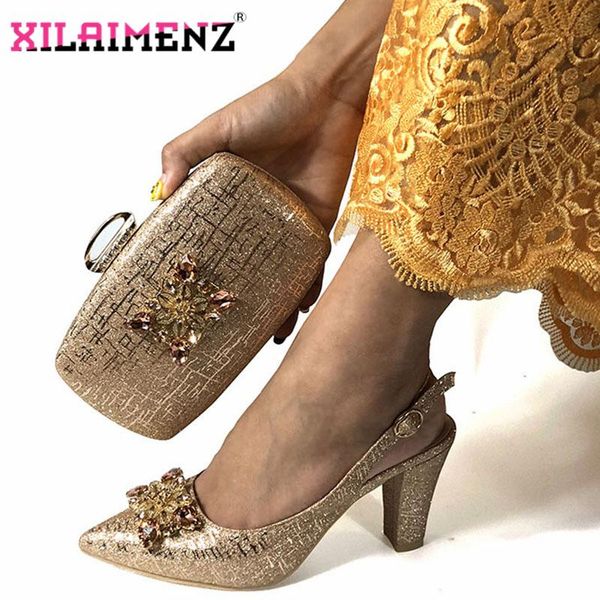 dress shoes champagne color big crystal italian lady sandals with matching bags nigerian women pointed toe and bag to match for party, Black
dress shoes champagne color big crystal italian lady sandals with matching bags nigerian women pointed toe and bag to match for party, Black