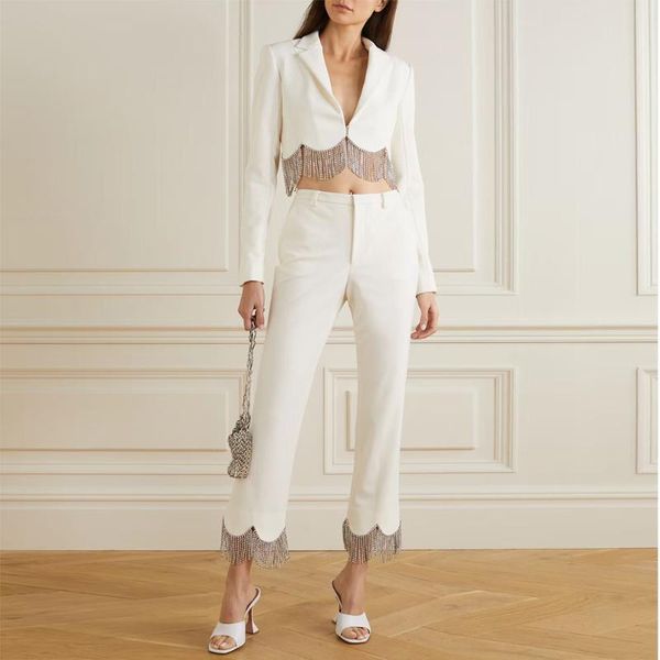 women's two piece pants bandage pant suit 2021 arrival white blazers and outfit women elegant long sleeve sets for club party
women's two piece pants bandage pant suit 2021 arrival white blazers and outfit women elegant long sleeve sets for club party