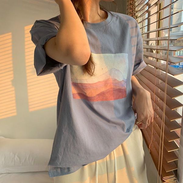 casual summer fashion short womens t shirts o neck print sleeve loose harajuku, White
casual summer fashion short womens t shirts o neck print sleeve loose harajuku, White