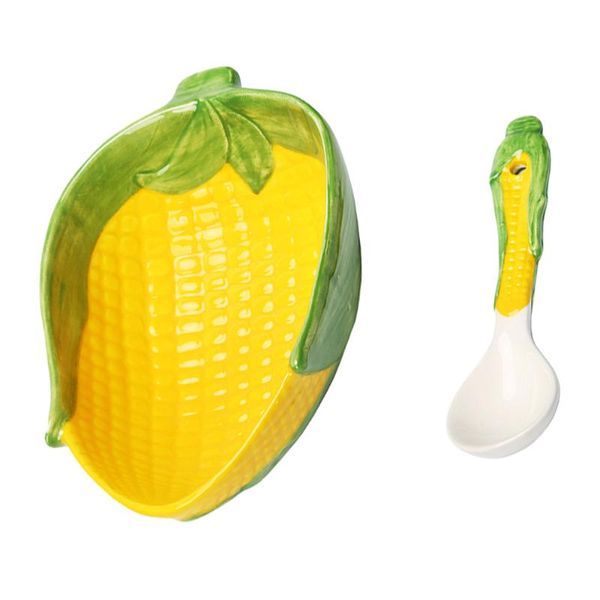 bowls 1 set ceramic plate with spoon household fruit plates corn shaped dished
bowls 1 set ceramic plate with spoon household fruit plates corn shaped dished