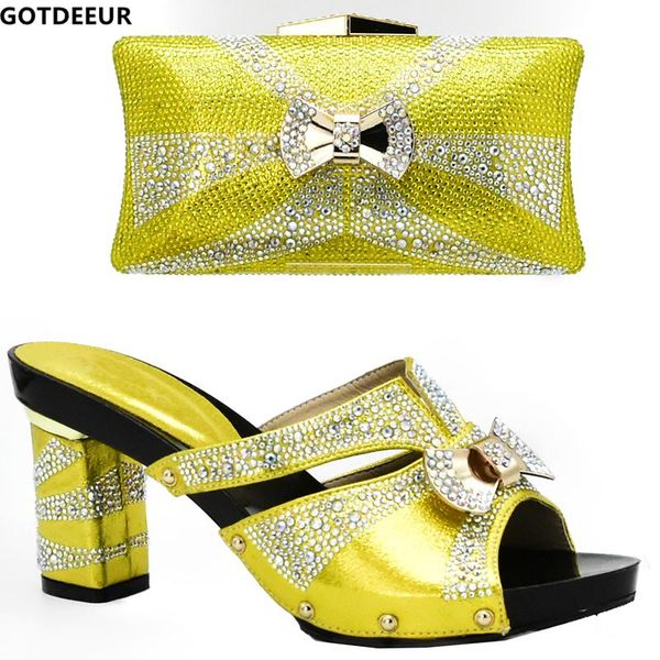 dress shoes african women italian and bag set decorated with rhinestone yellow color bags to match shoe, Black
dress shoes african women italian and bag set decorated with rhinestone yellow color bags to match shoe, Black