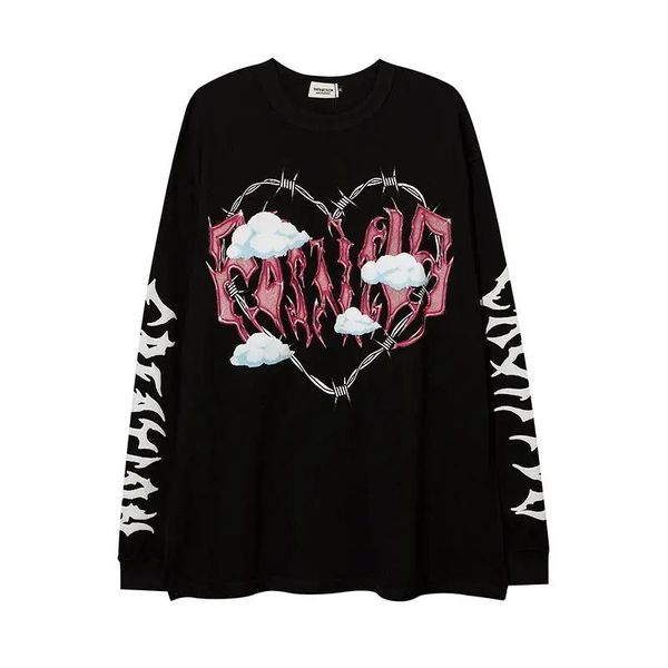 women's hoodies & sweatshirts american fashion dark heart graphics punk hip hop oversized women sweatshirt autumn high street harajuku, Black
women's hoodies & sweatshirts american fashion dark heart graphics punk hip hop oversized women sweatshirt autumn high street harajuku, Black
