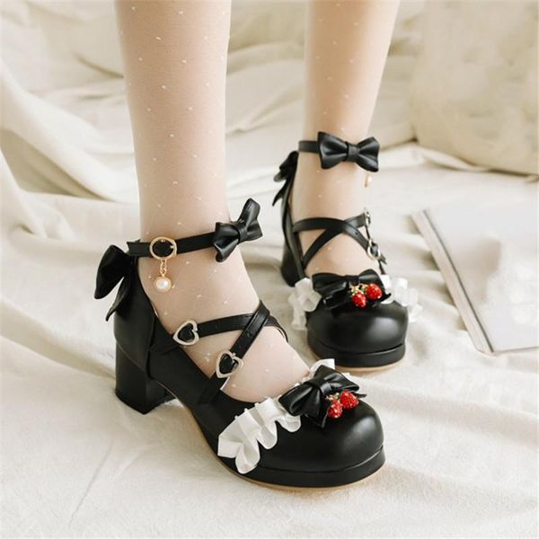 dress shoes pxelena 2021 autumn lolita mary janes japanese jk princess ruffles bowtie cross strap cosplay pumps women plus size 34-43, Black
dress shoes pxelena 2021 autumn lolita mary janes japanese jk princess ruffles bowtie cross strap cosplay pumps women plus size 34-43, Black
