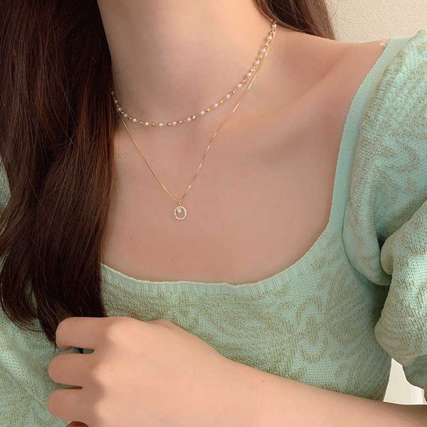 indifference double layer pearl necklace korean style new female minority multi chain clavicle, Silver
indifference double layer pearl necklace korean style new female minority multi chain clavicle, Silver