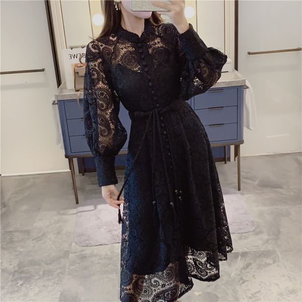 dress elegant black spring out stand collar lantern long sleeve a-line belt shirt, Black;gray
dress elegant black spring out stand collar lantern long sleeve a-line belt shirt, Black;gray