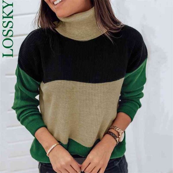 knitted color patchwork turtleneck thin sweater casual long sleeve pullover elastic autumn winter basic sweaters female knitwear 210507, White;black
knitted color patchwork turtleneck thin sweater casual long sleeve pullover elastic autumn winter basic sweaters female knitwear 210507, White;black