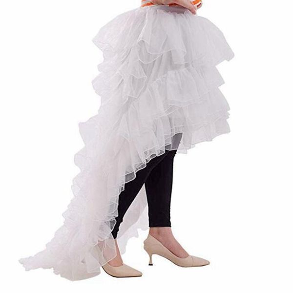 high low tulle skirts long tiered women party skirt white black